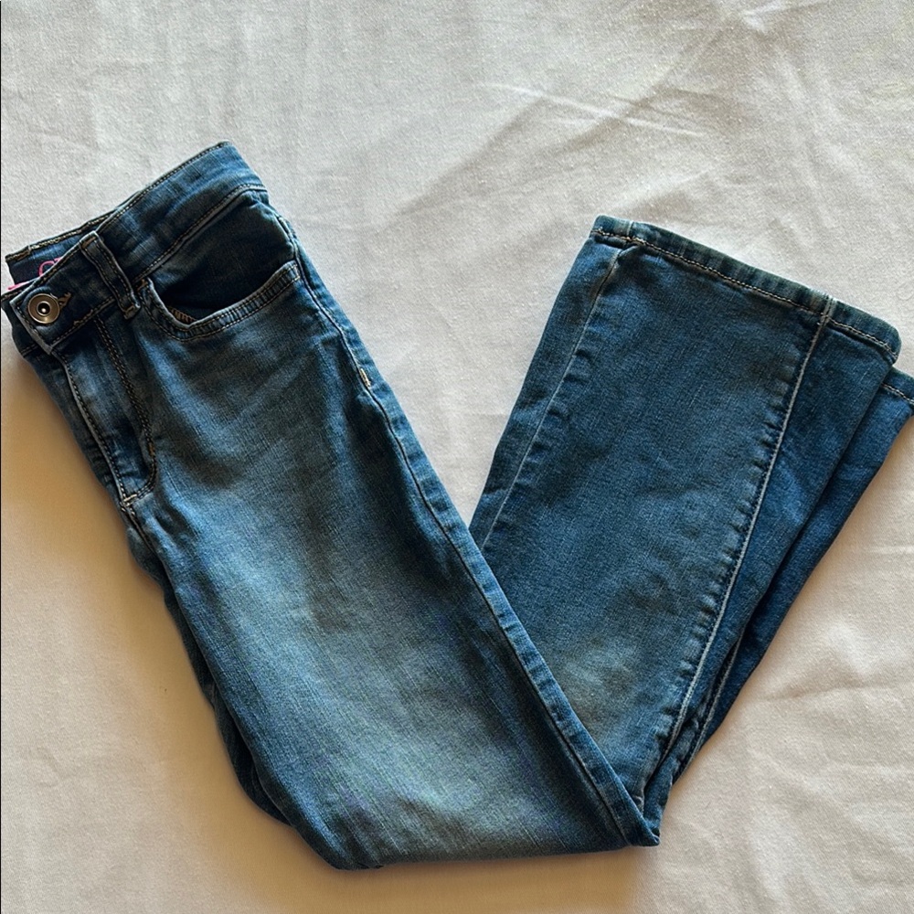 Girls size 8 Classic Blue Denim Flare Jeans